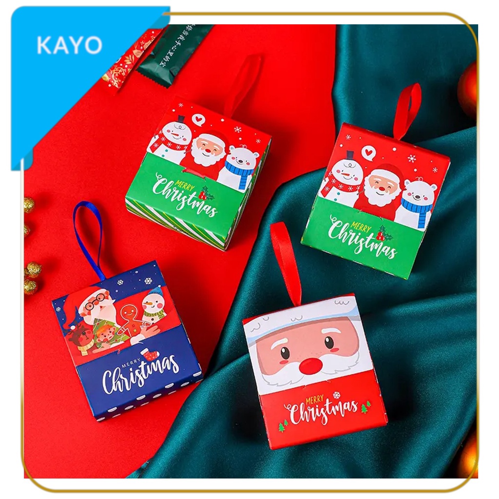 

Kotak natal 9cm pita , kotak souvenir natal kotak kado bingkisan natal