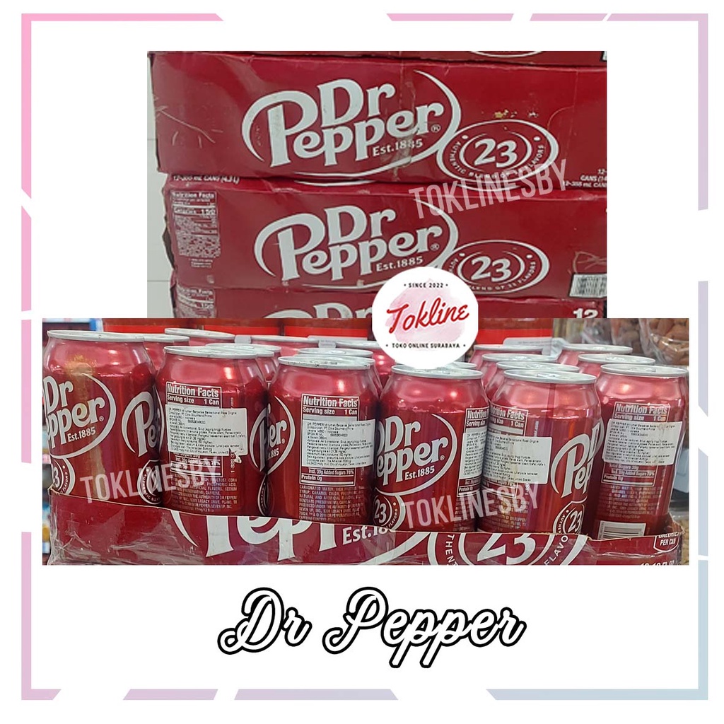 

[ 1 Paket Isi 12 ] DR PEPPER DRPEPPER REGULAR 355ML MINUMAN BERSODA