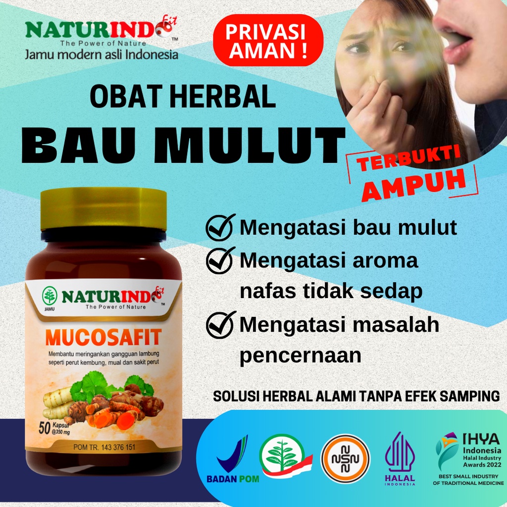 Bau Mulut Penghilang Bau Mulut Obat Bau Mulut Nafas Permanen Penyegar Gigi Berlubang Mucosafit Herba
