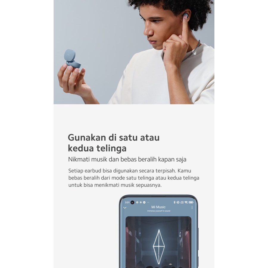 Xiaomi Redmi Buds Essential True Wireless TWS IPX4 - Garansi Resmi