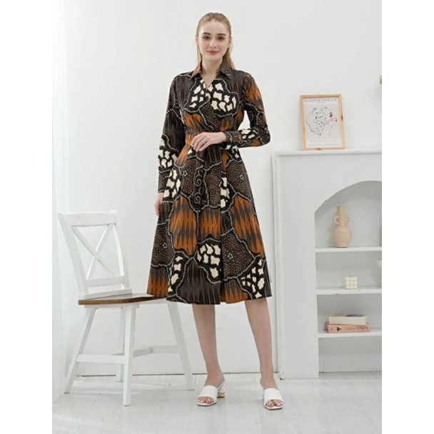 ALI 315 - Dress Batik Wanita / Terusan Batik Modern
