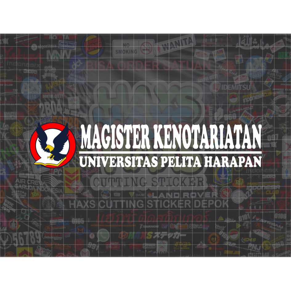 Cutting Sticker Magister Kenotariatan UPH Ukuran 20x4 untuk mobil