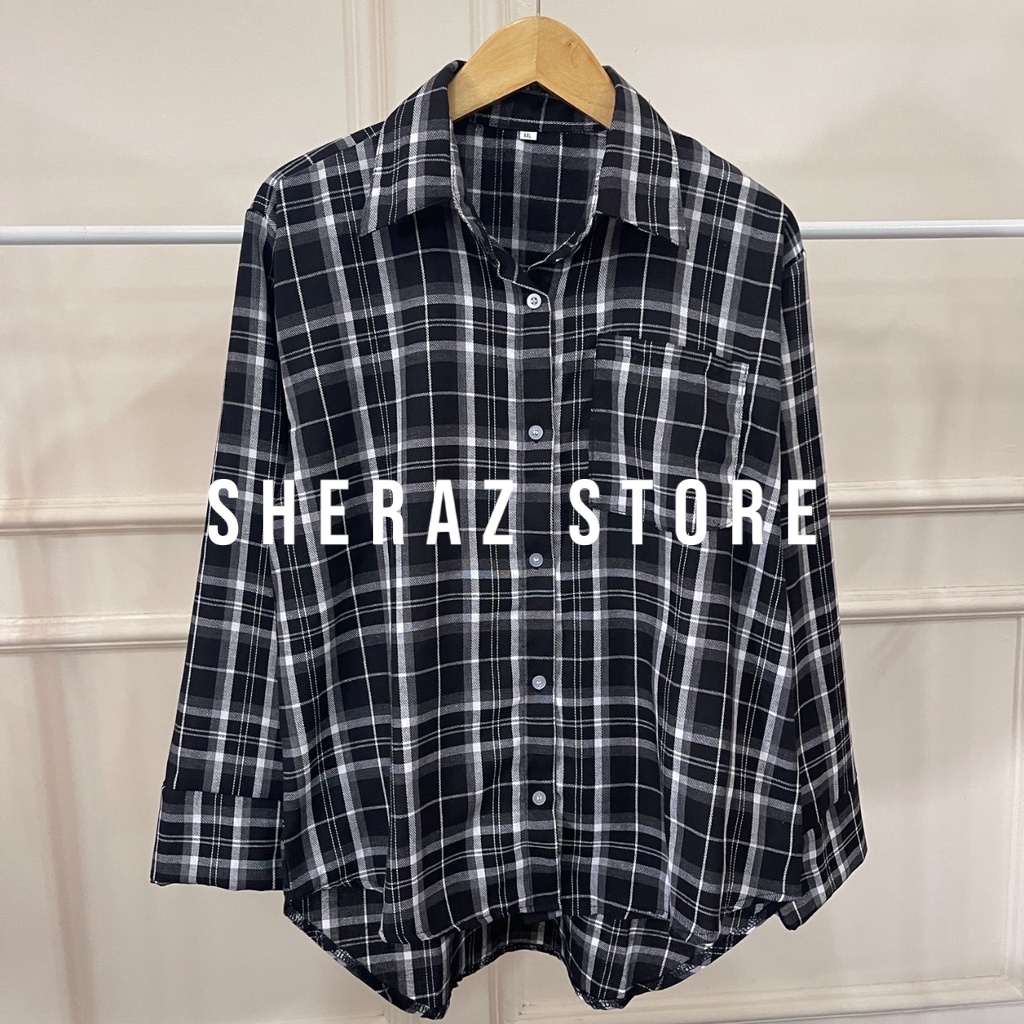 Kemeja Flanel Jumbo Ld 120 140 FLANELY SHIRT OVERSIZE XXL 5L Atasan Kemeja Kotak Wanita Remaja Terbaru