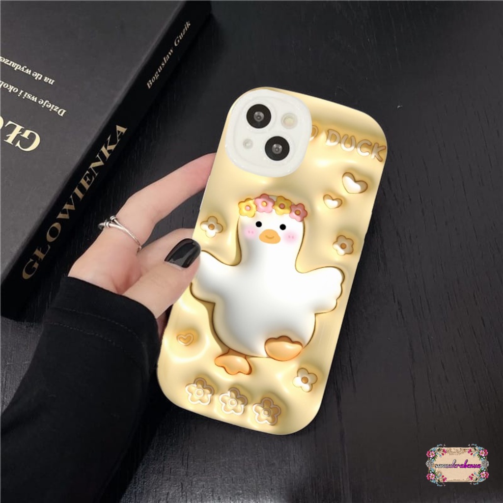 SS148 SOFTCASE MOTIF AKSEN 3D YELLOW CUTE DUCK FOR OPPO A1K A3S A5S A7 A12 A11K A15 A15S A16 A16S A16K A16E A17 A17K A8 A31 A9 A5 2020 A37 NEO 9 A52 A92 2020 A53 A54 A55 A57 2022 A77S A57 A39 SB4914