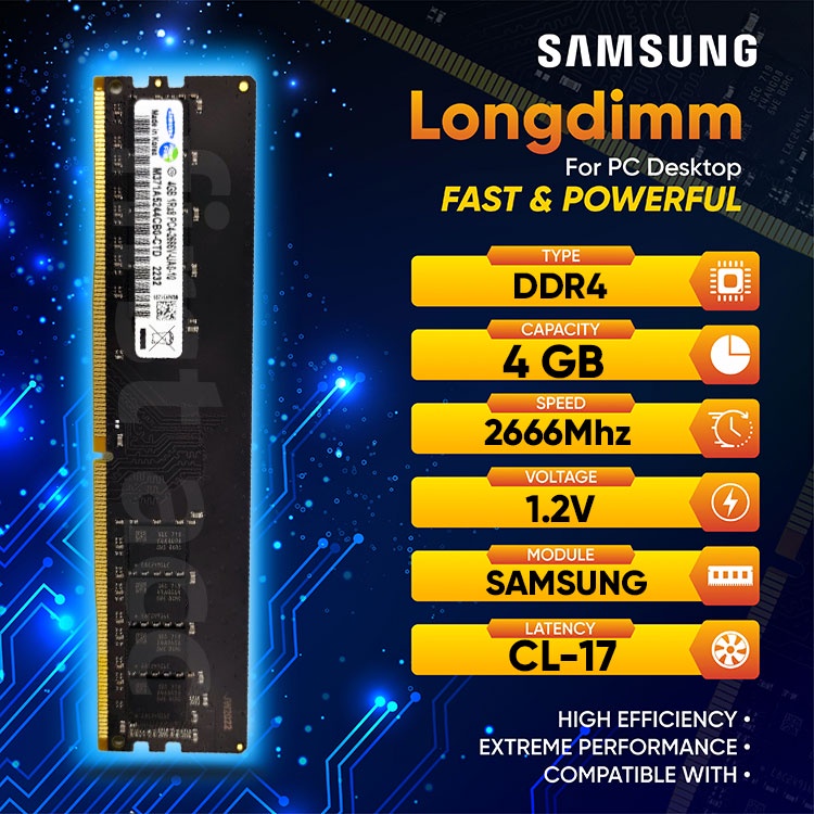 Longdimm Ram PC Komputer 4GB PC4-2666 2667 MHz