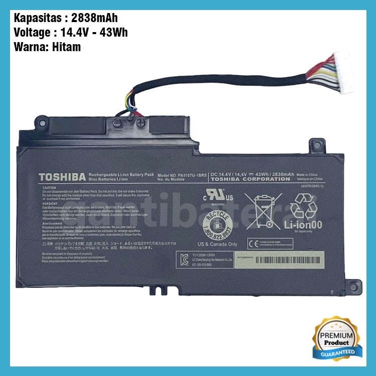 Baterai Toshiba Satellite L40-A L40D-A L45-A L40T-A L45D-A L45T-A PA5107