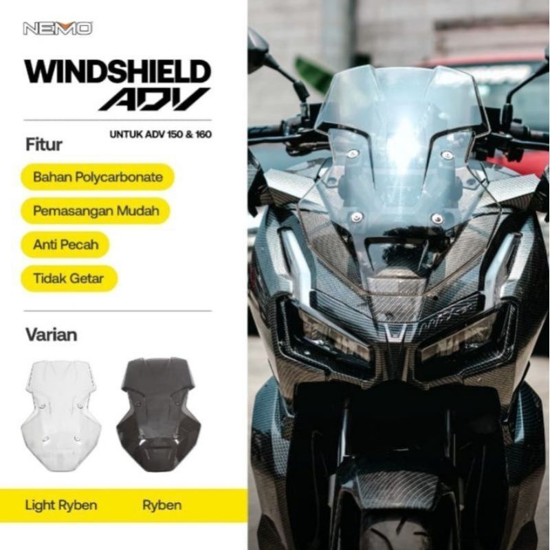 Visor windshield adv 160 Adv 150 universal Original nemo
