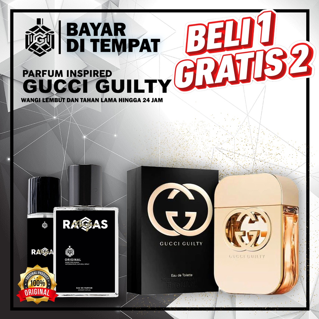RAGAS PARFUM | PARFUM GUCCI GLTY - BELI 1 GRATIS 2 | PARFUM PRIA - PARFUM WANITA - PARFUM  PRIA DAN 