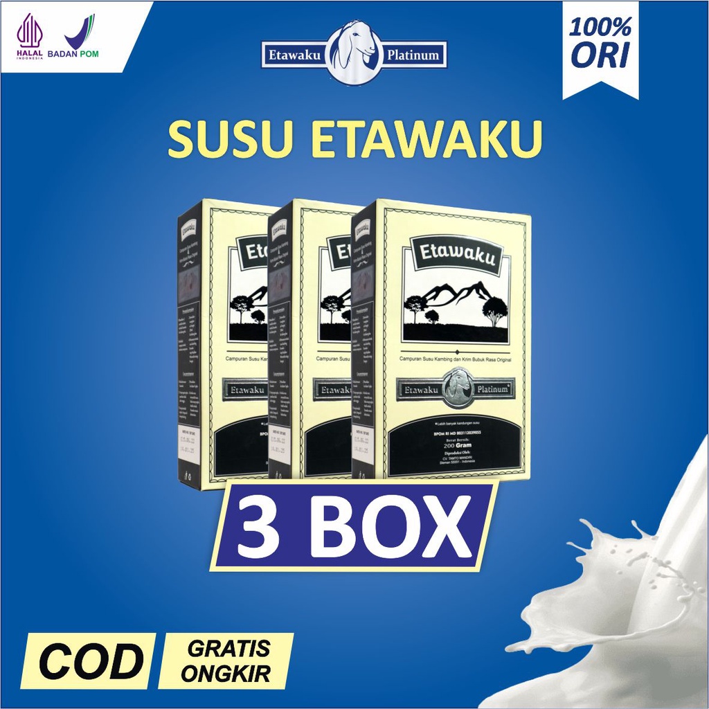 

[READY STOCK] ETAWAKU 3 BOX - SUSU ETAWAKU Lancarkan Pernafasan Kuatkan Tulang 100% ORI DISTRIBUTOR RESMI