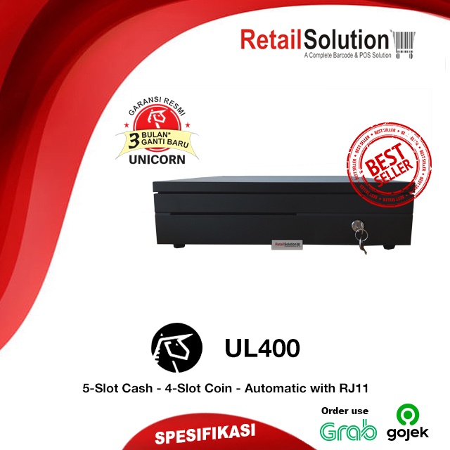 Unicorn UL400 Cash Drawer RJ11 - Laci Uang