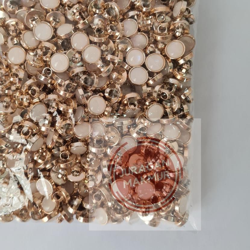 ❉ [400pcs] Kancing Mutiara 18L isi  - Kancing Mutiara List Emas dan Silver / Kancing Blouse Cewek Mu
