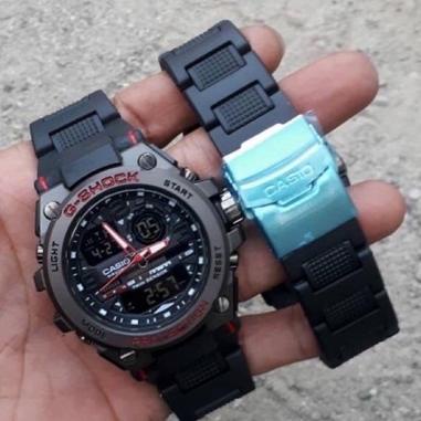 VIRAL JES Jam Tangan Pria G Shock GST-8600 Metal 1013A Kepala Besi Anti Air