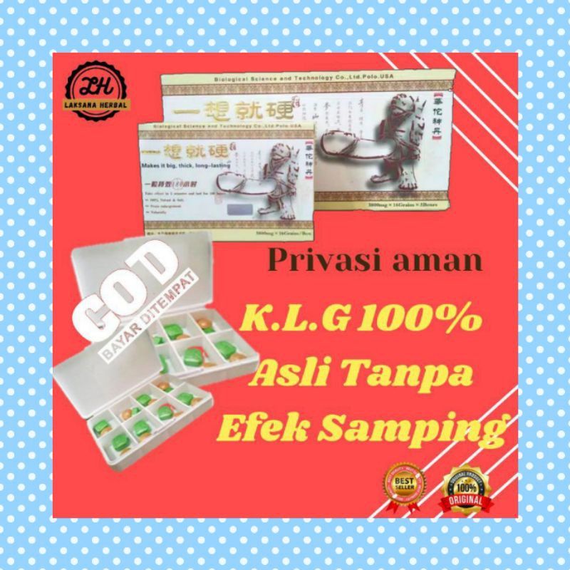 KLG HERBAL ASLI ORIGINAL PIL USA ISI 48 OBAT STAMINA PRIA SUPLEMEN