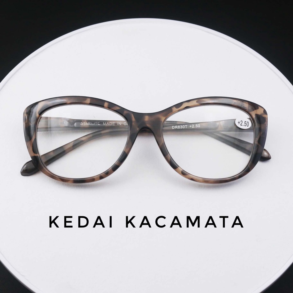 830/KACAMATA BACA WANITA CAT EYE FRAME WARNA MOTIF/KACAMATA PLUS WANITA/KACAMATA RABUN DEKAT