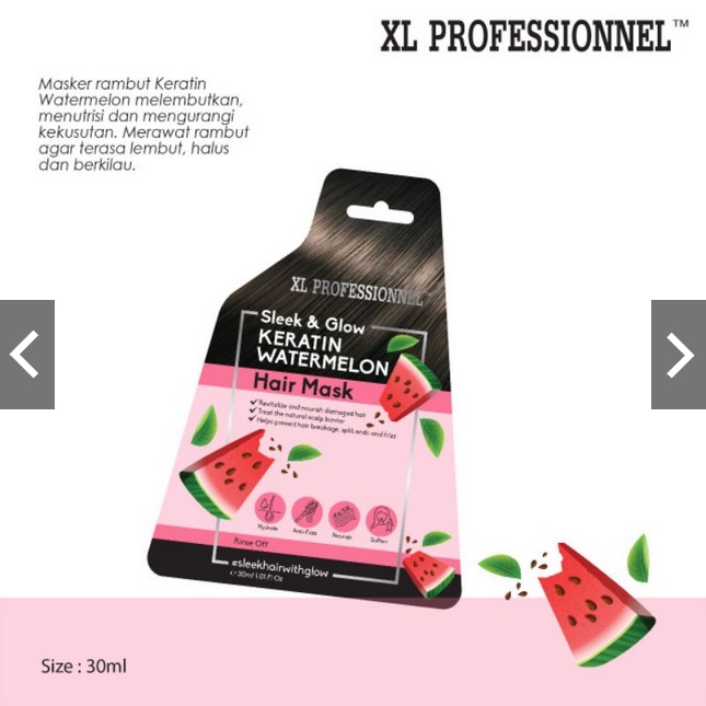 Xl Professionnel Hair Mask Sleek &amp; Glow 30ml(Sachet)
