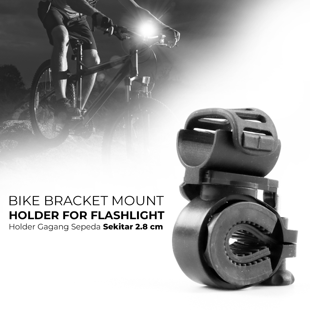 Bike Bracket Mount Holder for Flashlight - AB-2966 - OMFA0GBK Black