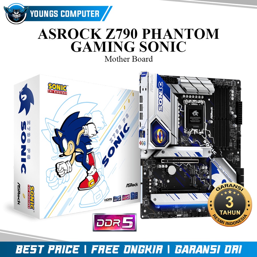 ASROCK Z790 Phantom Gaming Sonic | MOTHERBOARD INTEL LGA1700 DDR5 ATX PG Hedgehog