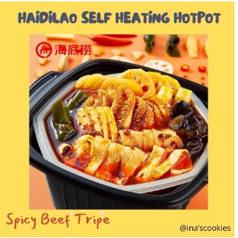 

Haidilao Self Heating Instant Hotpot / Spicy Beef Tripe Hotpot / Malatang / Spicy Vege / Mala Tender Beef