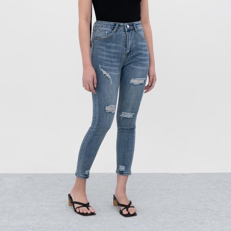 LANGSUNG ORDER Jeans 1219 - HW SKINNY JEANS IMPORT WANITA