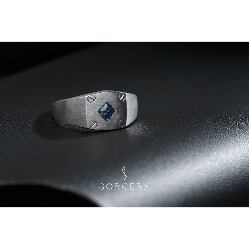 SORCERY 925 Silver Ring CND Cincin Perak Emas Hitam Unisex Pria Wanita