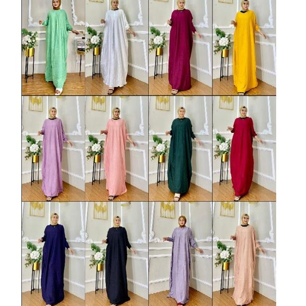 LANGSUNG KIRIM KAFTAN POLOS TWILL ORI 100% / BAJU KELELAWAR/KAFTAN WANITA/KAFTAN DRESS
