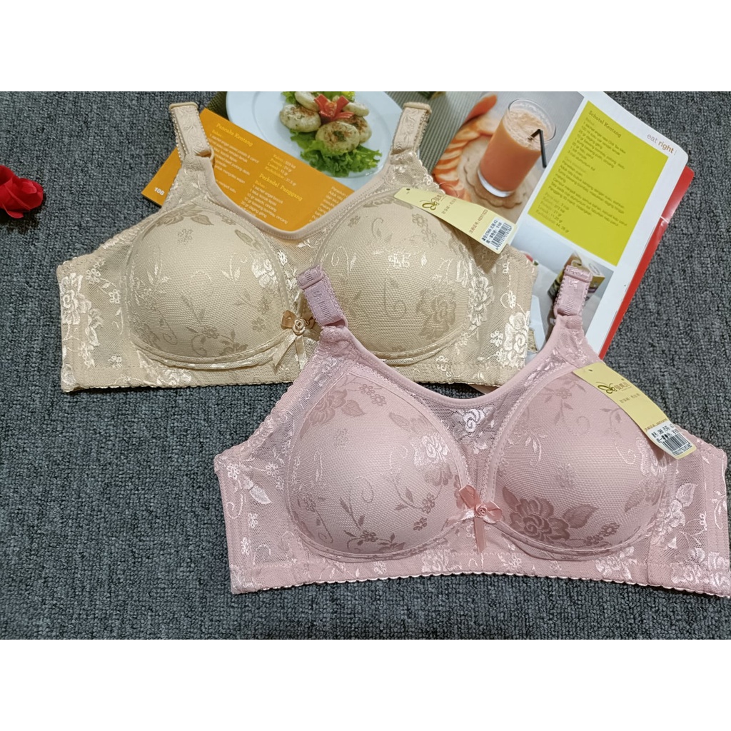 BRA / BH WANITA 966 TIDAK ADA KAWAT BUSA TIPIS SIZE 36-42