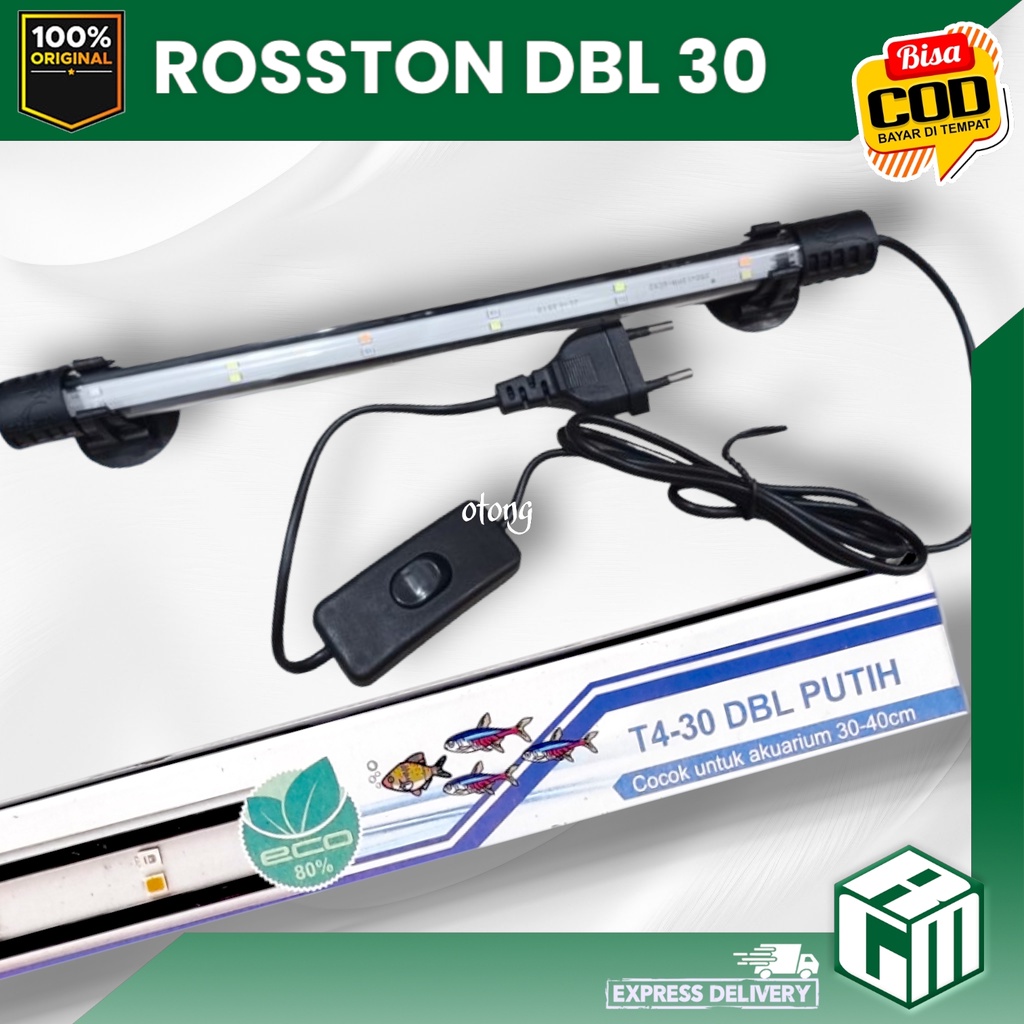 Rosston T4 30 DBL lampu led celup warna 3 in 1 aquarium kolam ikan