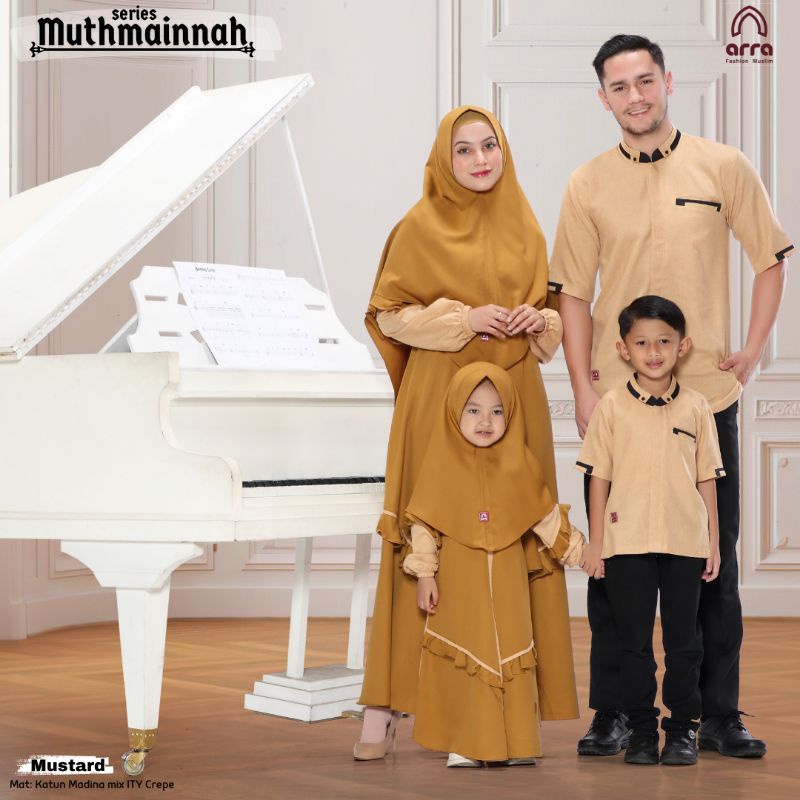 Gamis Sarimbit Keluarga Ayah Ibu Anak Series Muthmainnah Warna Mustard Original Premium Arra Sarimbit Couple 2023 Terbaru Busana Muslim Kapel Kondangan Baju Couple Keluarga Muslim Sarimbit Lebaran Baju Kondangan Wanita Kekinian Jumbo