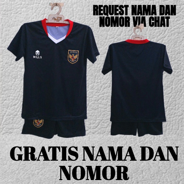 STELAN JERSEY BAJU BOLA ANAK TIMNAS INDONESIA USIA 7-15 THN