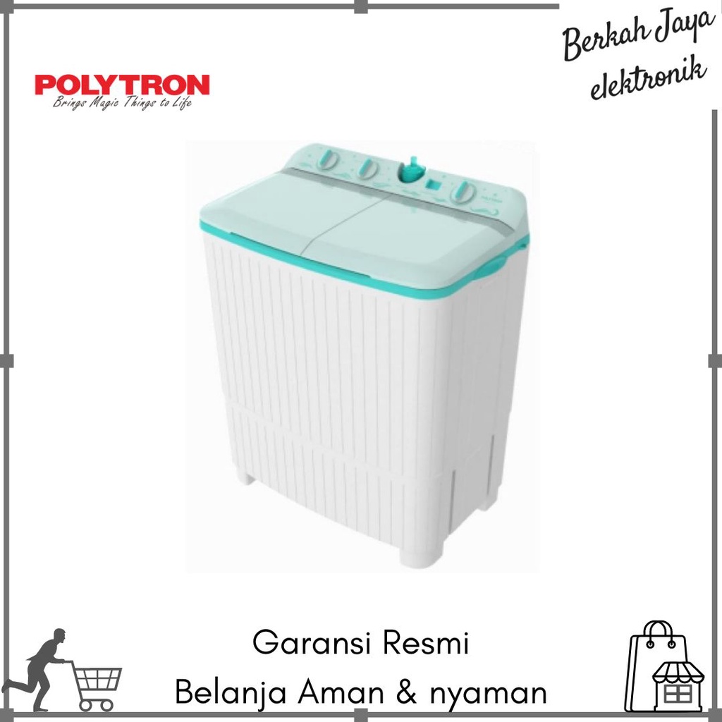 MESIN CUCI 2 TABUNG POLYTRON PWM-7076