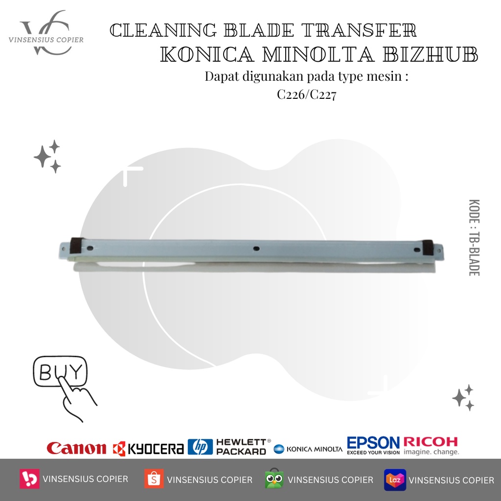 CLEANING BLADE TRANSFER BELT KONICA MINOLTA BIZHUB C226/C227