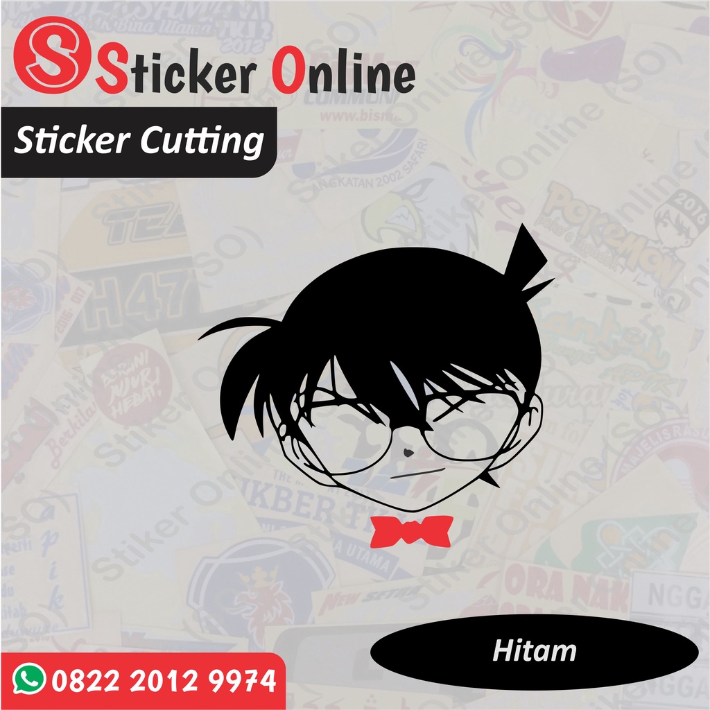 Stiker Conan Edogawa Dasi 01 | Sticker Cutting Conan Motor Mobil
