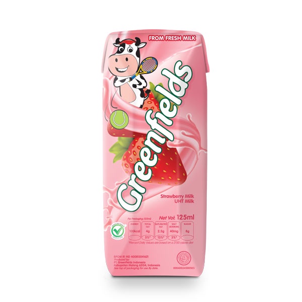 Promo Harga Greenfields UHT Strawberry 125 ml - Shopee