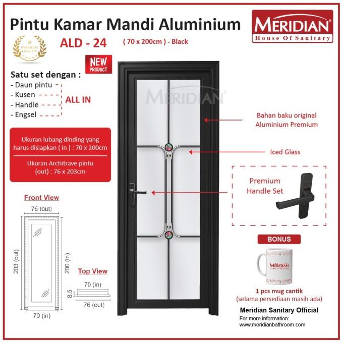 Pintu Aluminium Kamar Mandi Meridian Ald 24 Emeraldmartt