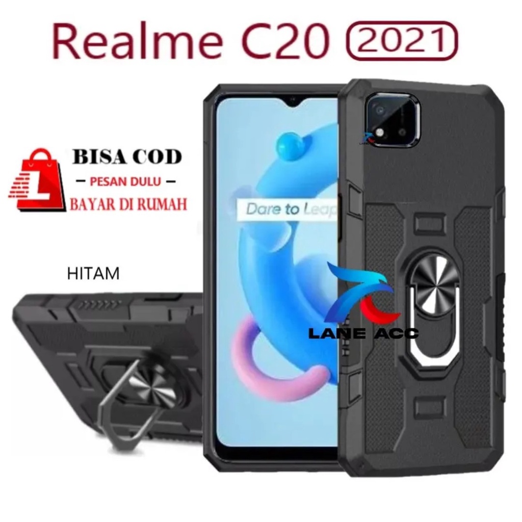 REALME C20 (2021) KESING ROBOT HIT EYE RING-CASING HARD CASE-STANDING ROBOT
