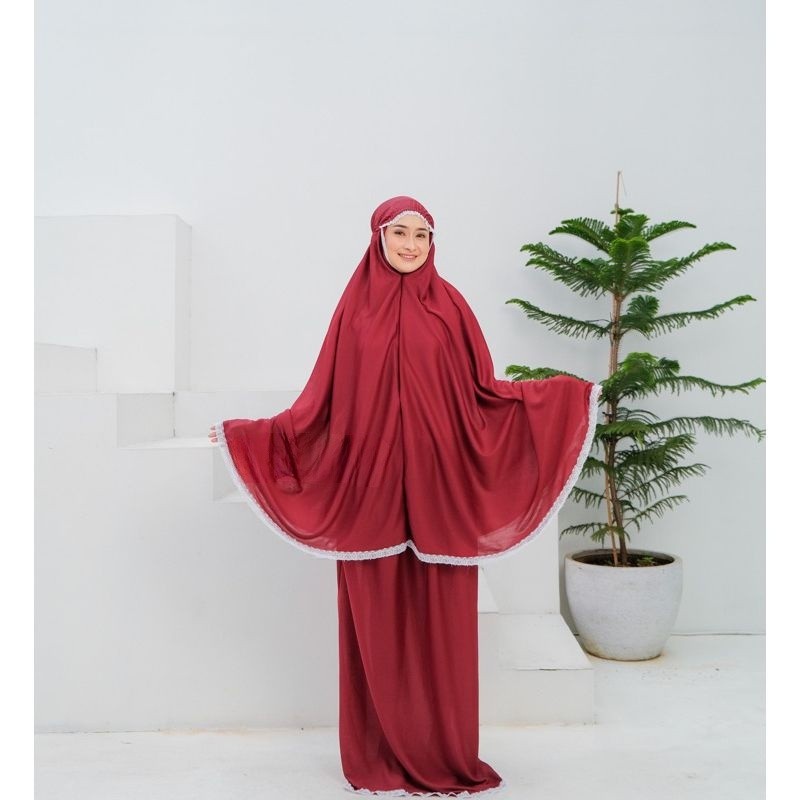 Mukena Amplop Traveling Polos Renda / Mukena Dewasa Amplop Jumbo / Mukena Polos Jumbo Hyget