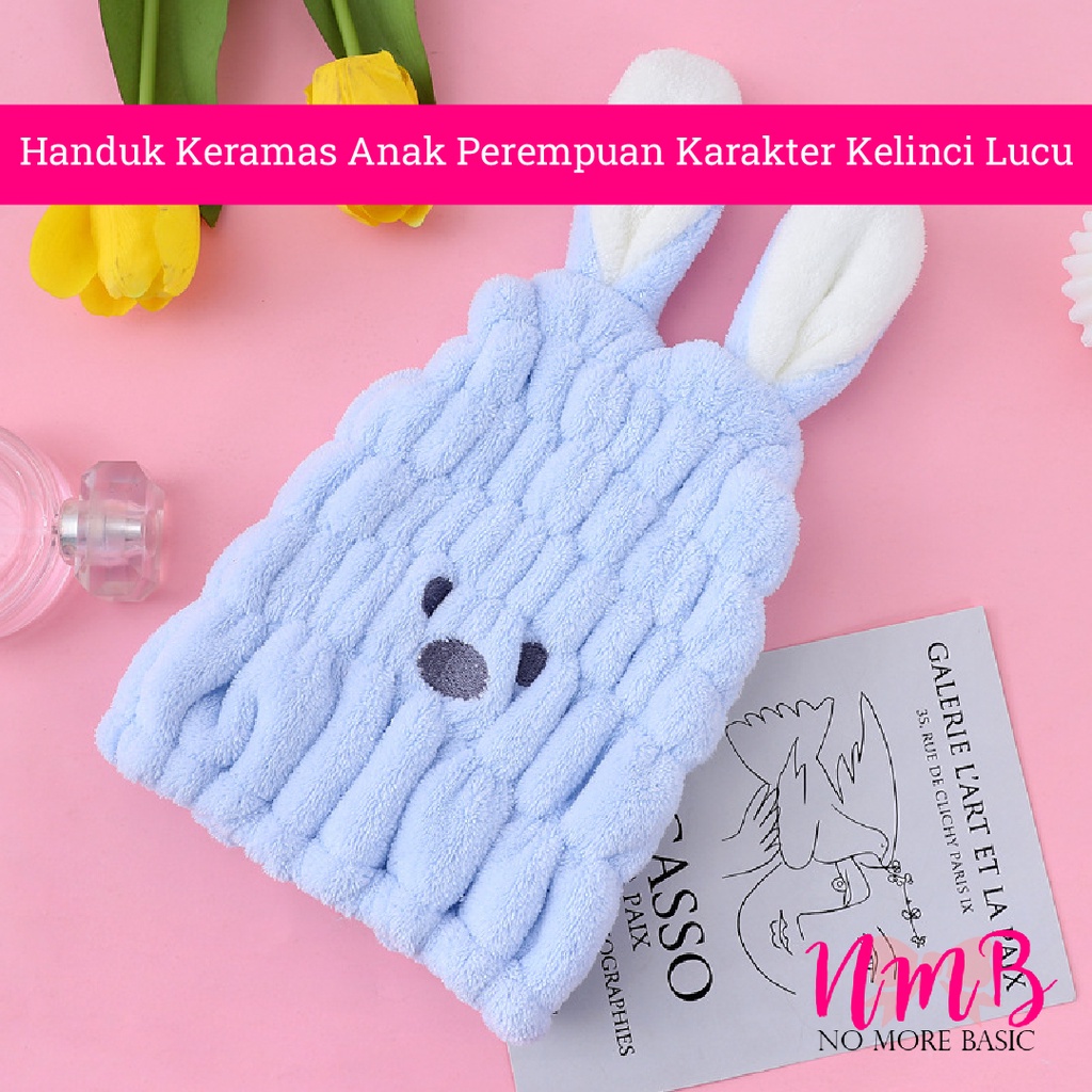 Handuk Keramas Anak Perempuan Karakter Kelinci Lucu Hair Towel