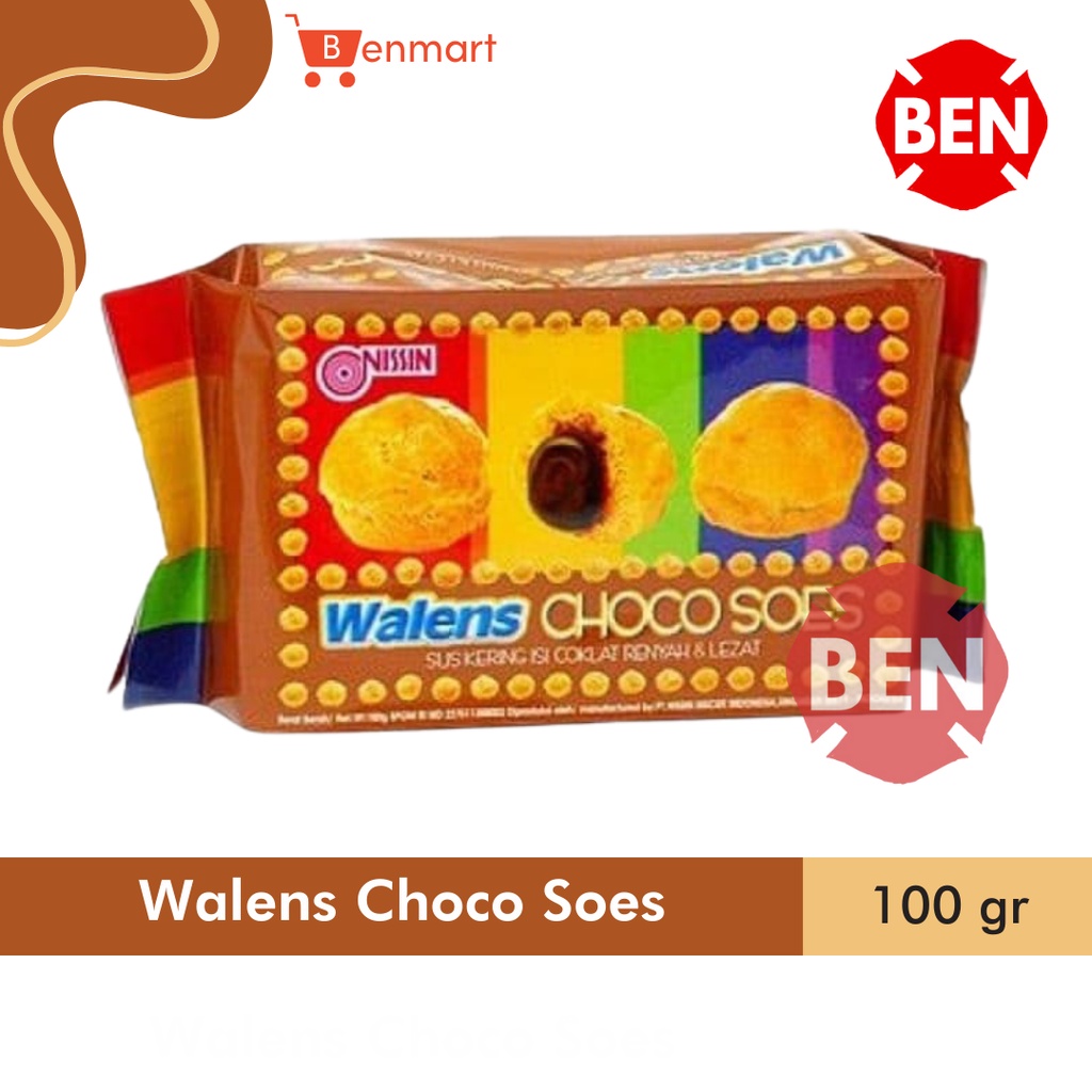 

Nissin Walens Choco Soes 100g 100gr Kue Sus Kering Chocolate Coklat