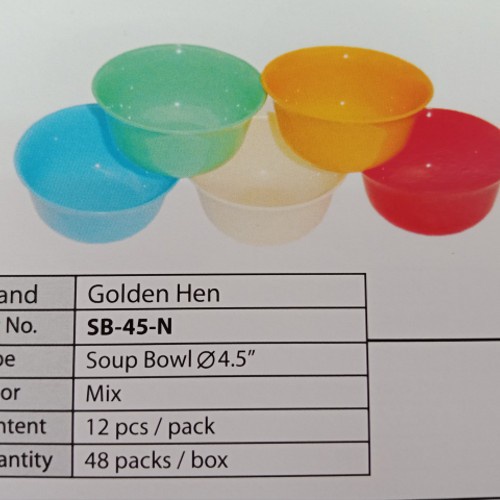 Soup Bowl Mangkuk Mangkok Kuah Sup Sop Plastik Golden Hen GH - Isi 12 pcs