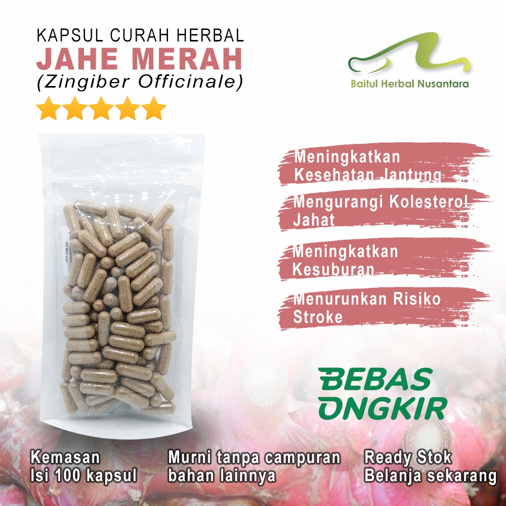 

obat mengurangi kolesterol jahat/ kesuburan kapsul jahe merah isi 100