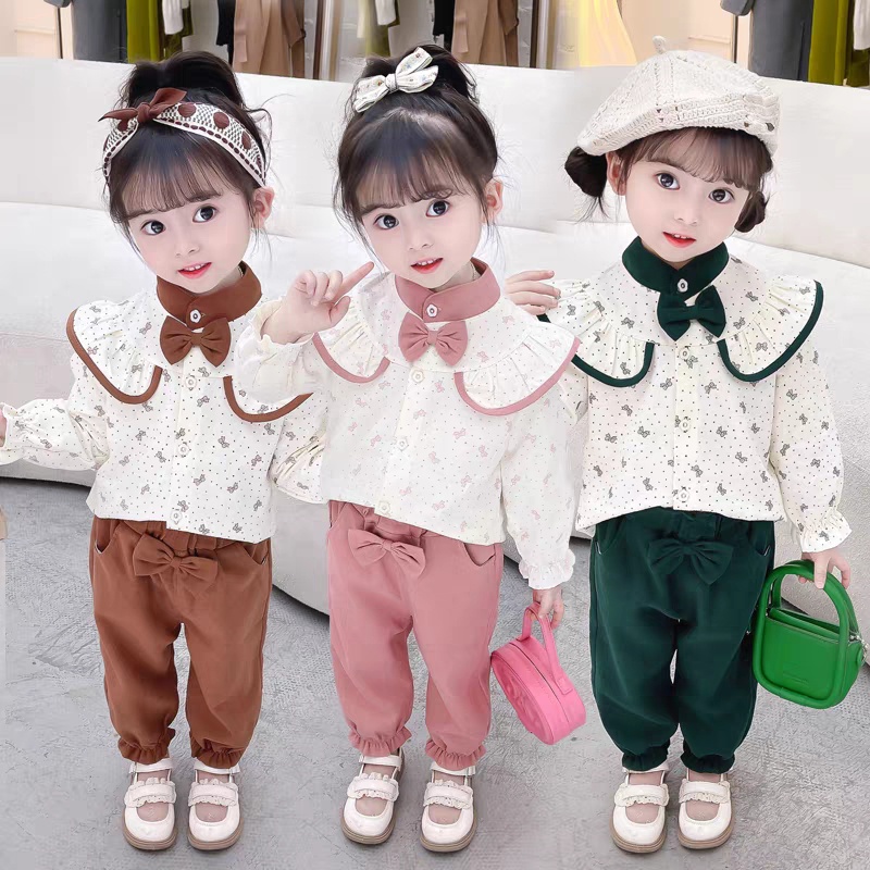 Baju Anak Perempuan Setelan Anak Perempuan Import/Setelan Import Korea/Setelan Jogger1-5th