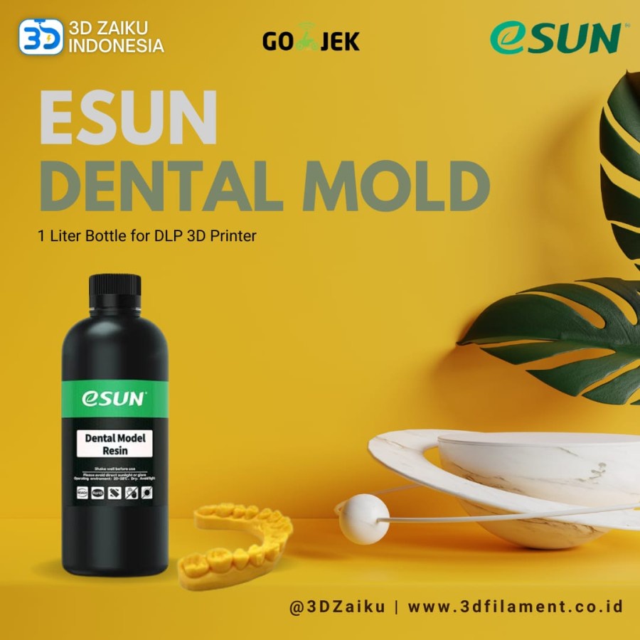 eSUN Dental Model Resin 1 Liter Bottle for DLP 3D Printer