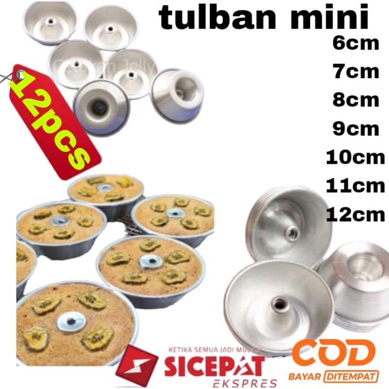 1Lusin Cetakan Tulban Mini/Loyang Brownies/Donat/Brownut/Fulde Mini 6cm 7cm 8cm 9cm 10cm 11cm 12cm/