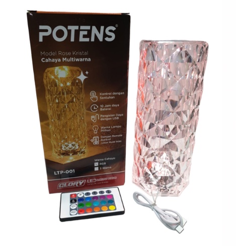 Potens Lampu Tidur LED Warna Warni Model LTP-001