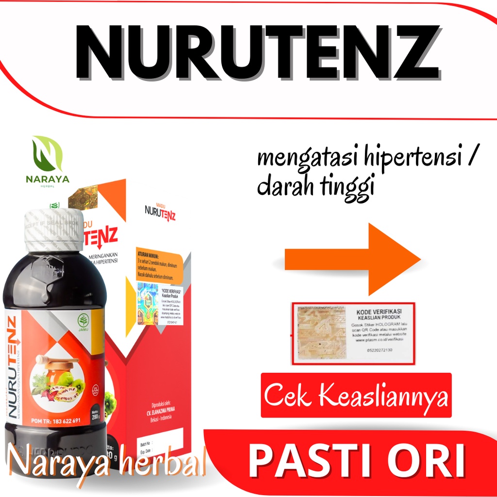 

MADU NURUTENZ NURUTENS NURUTEN - OBAT HERBAL HIPERTENSI DARAH TINGGI