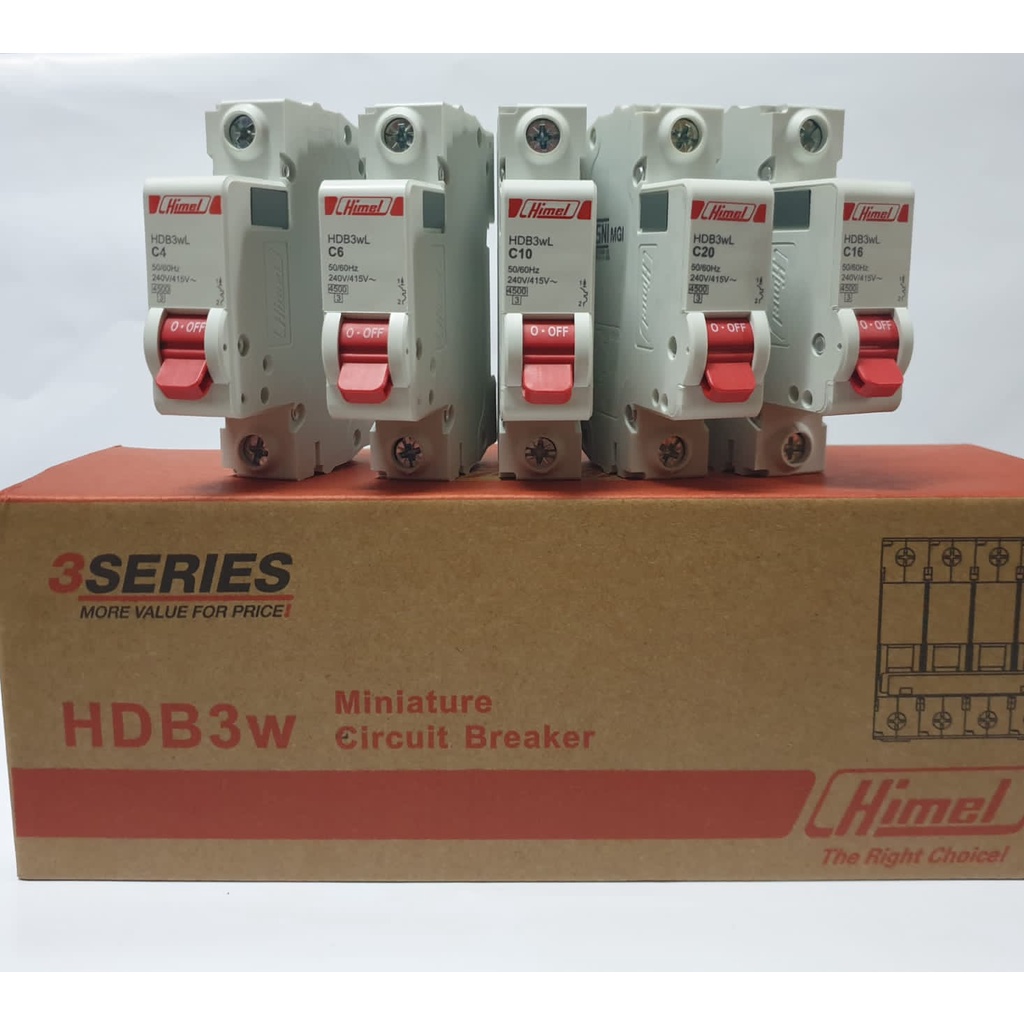 MCB HIMEL 1 PHASE 4A 6A 10A 16A 20A