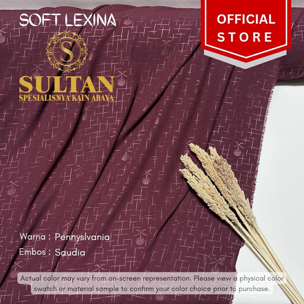 50CM EMBOS SAUDIA SOFT LEXINA PENNYSLVANIA KAIN ABAYA SULTAN (MEREK LAMA: SOFT LEXUS)