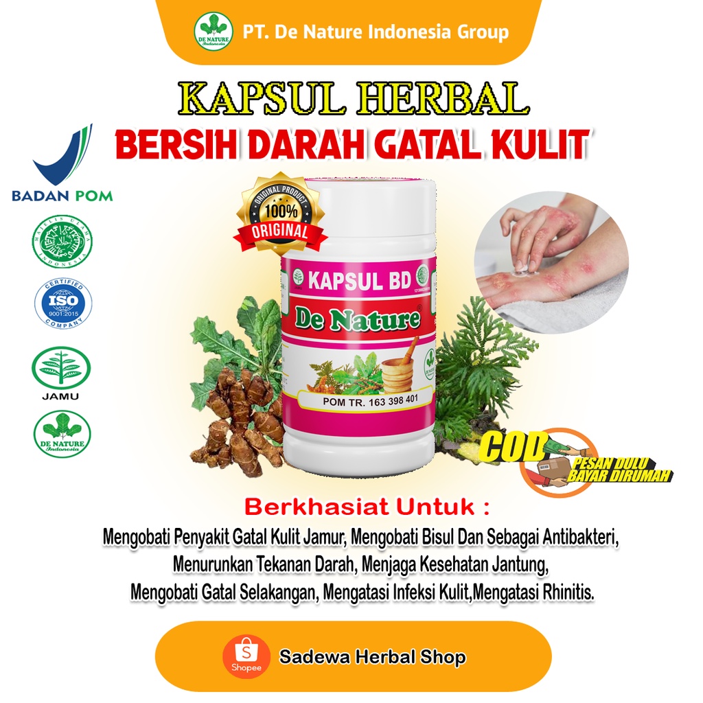 Obat Kapsul Gatal-Gatal, Obat Gatal Ampuh Dari De Nature