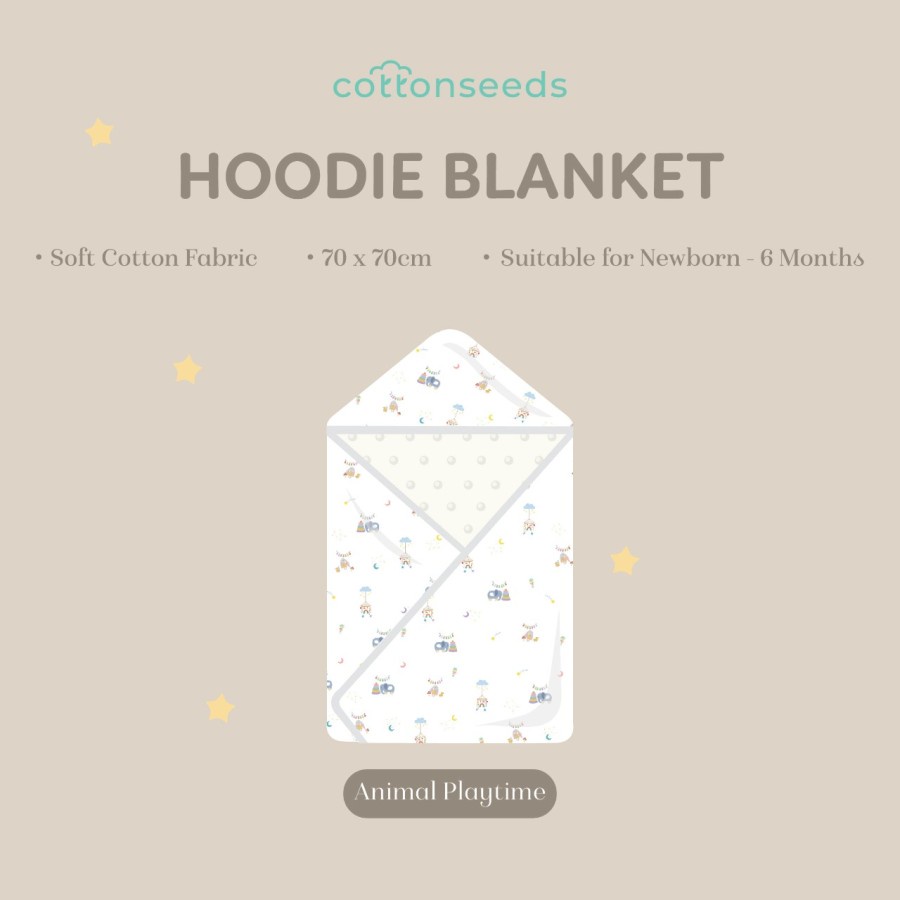 Cottonseeds Hoodie Blanket- Selimut Bertopi