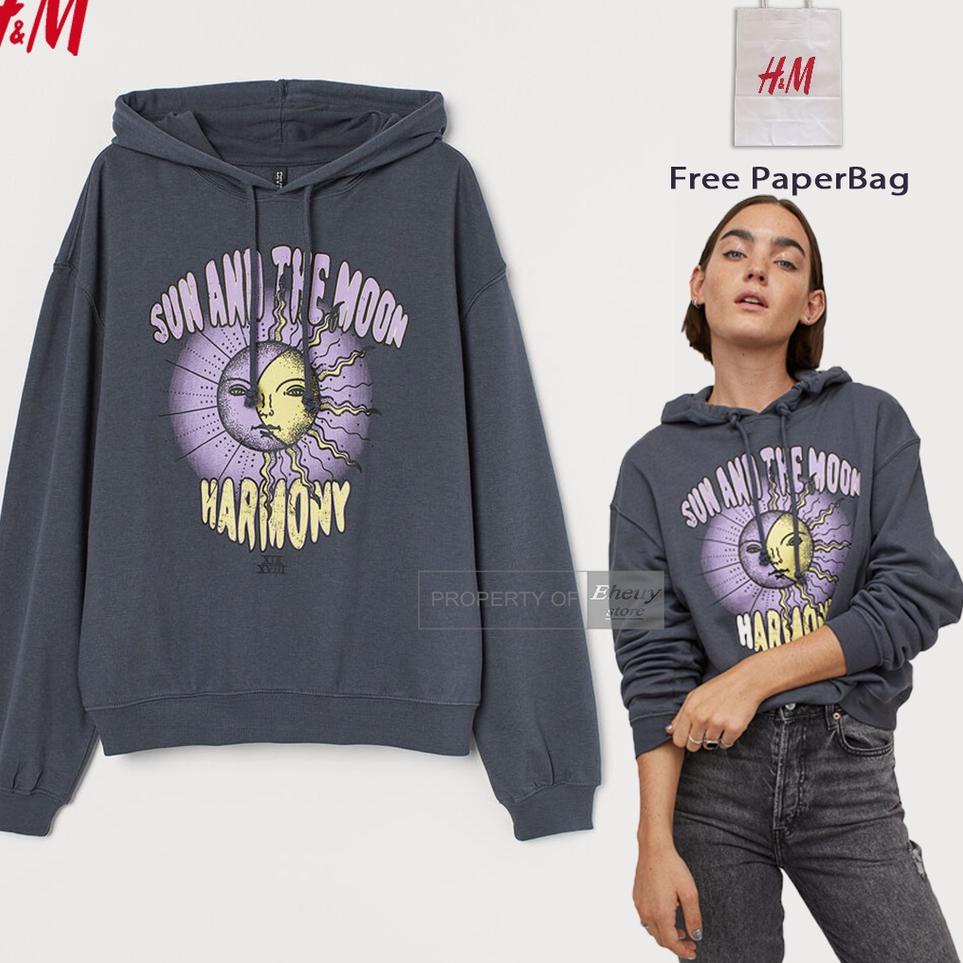 ❉ Hoodie H&M Sun And The Moon Original hnm Hoodie sun and the moon grey ♖